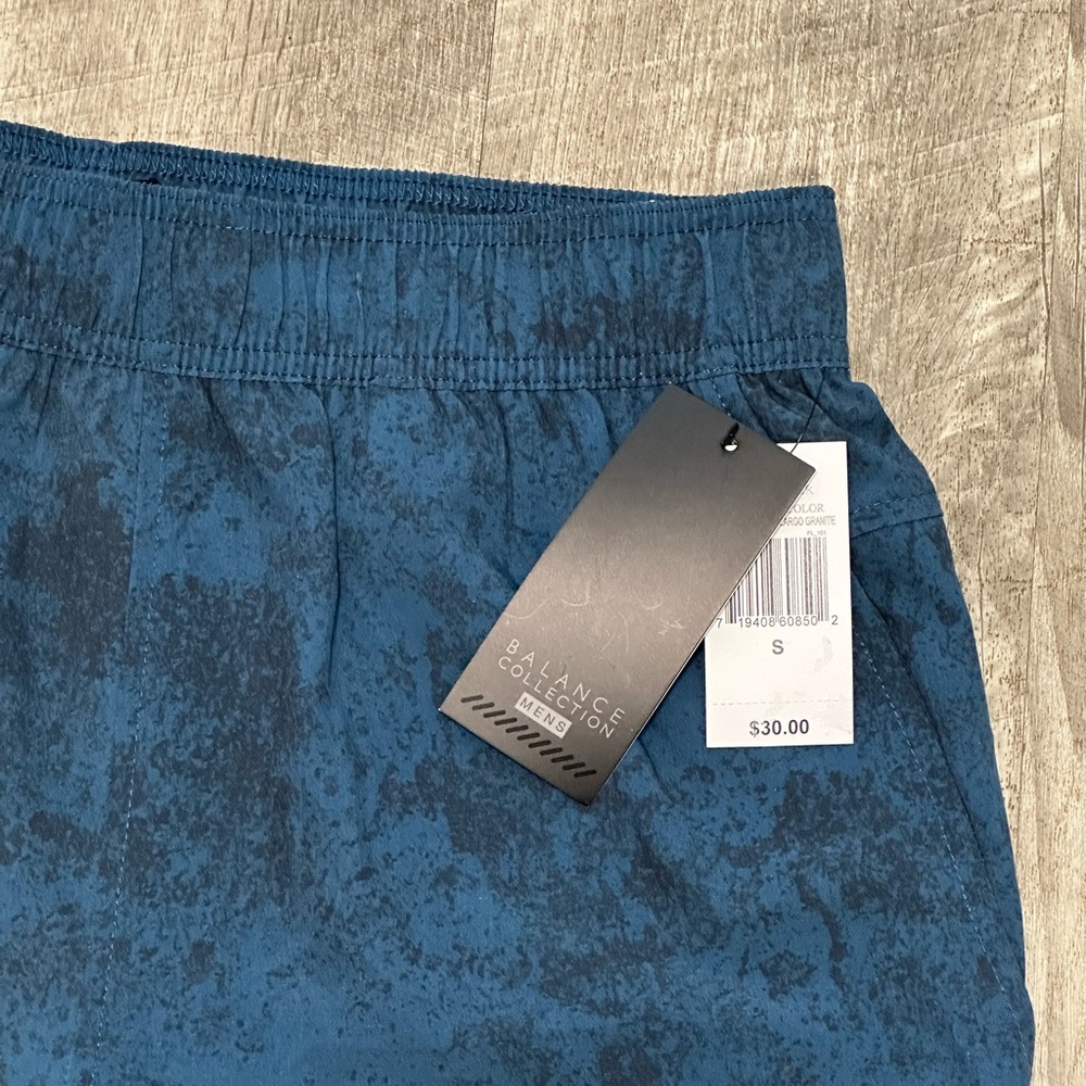 Mens Balance Collection Small Shorts Marble Basketball Training Drawstring NWT - Picture 5 of 8